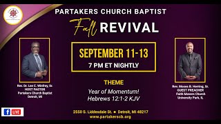 Partakers Church Fall Revival Night 2  91224WE DO NOT OWN THE RIGHTS TO THIS MUSIC [upl. by Enirehtahc68]