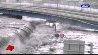 Raw Video Tsunami Wave Smashes Boats and Cars [upl. by Silohcin675]