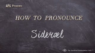 How to Pronounce Sideræl Elon Musk’s Daughter [upl. by Reynold]