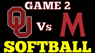 OU vs MACU Softball Game 2 2024 [upl. by Cerelly]