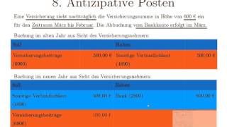 8 Buchhaltung für Kaufleute Antizipative Posten [upl. by Apeed]