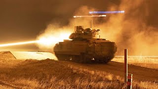 AMAZING FOOTAGE USPROVIDED BRADLEY IFV ENGAGES AND LIGHTS UP RETREATING RUSSIAN BMP  2024 [upl. by Leigh]