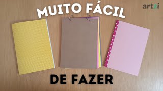 As 3 Formas Mais Fáceis de Fazer um Caderno [upl. by Inatsed]