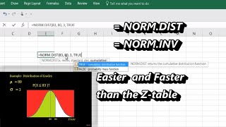 How to Use Excels Normal Distribution Function NORMDIST and NORMINV [upl. by Sluiter]