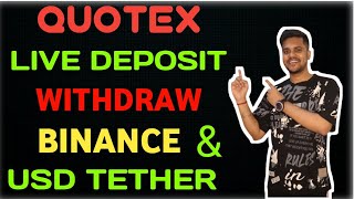 QUOTEX DEPOSIT AND WITHDRAWAL THROUGH BINANCEUSD TETHER  QUOTEX LIVE WITHDRAWAL [upl. by Assenad]