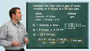 Problem Solved Flow Rate Formula  Water Treatment Distribution and Wastewater Math [upl. by Abla]