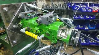 ГТС Испытания на стенде гидронасоса Testing hydraulic pumps 090348 [upl. by Amalee497]