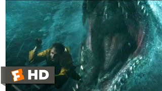 Jurassic World Fallen Kingdom 2018  Mosasaurus Attack Scene 110  Jurassic Park Fansite [upl. by Yentiw505]