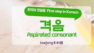 3 격음 ㅋㅌㅍㅊ korean aspirated consonant한국어 첫걸음ksejong우리쌤한국어 교육 [upl. by Anitnatsnok]