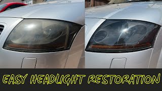 Audi TT Headlight Restoration Using A DIY Kit [upl. by Adrial290]