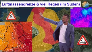 Luftmassengrenze amp viel Regen rund um den Alpenraumnördlichen Mittelmeerraum Gewitter amp Taupunkte [upl. by Laurie]