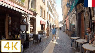 Old town in Lyon France  Summer 2021【4K】Vieux Lyon  Unesco site [upl. by Ahsieit]