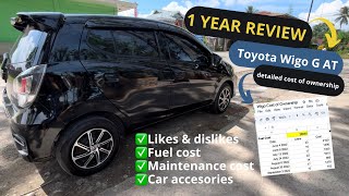 Honest Toyota Wigo 1 year review and detailed cost of ownership [upl. by Mercado636]