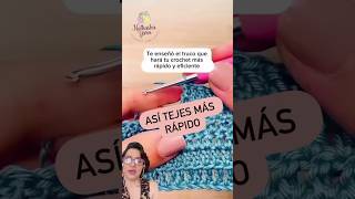 Mira esta manera para hacer tus tejidos a crochet haciendo dos filas al mismo tiempo crochet [upl. by Olram]