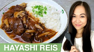 REZEPT Hayashi Reis  Rindfleisch Eintopf  Japanisches Gulasch mit Wagyu Beef [upl. by Trbor]