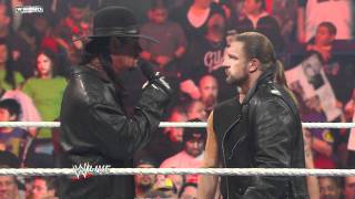 Raw Shawn Michaels interrupts Triple H and The Undertaker [upl. by Afrika40]