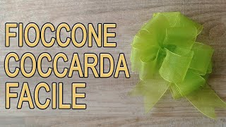 Coccarda con nastro  FIOCCO GRANDE facile non potete sbagliare  Tutorial  Arte Green [upl. by Florin569]