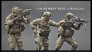 Painting 135 US NAVY SEAL figures in MultiCam [upl. by Alleunamme]