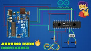 HOW TO BURN BOOTLOADER IN ATMEGA328P MICROCONTROLLER  HELP OF USING ARDUINO UNO [upl. by Pournaras467]