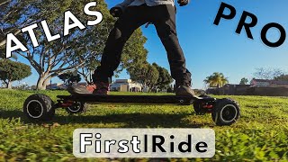 Exway Atlas Pro With Gear Drive First Ride [upl. by Eicyal]