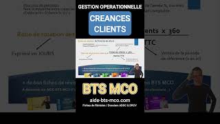 Calculer le ratio des créances clients  BFR en BTS MCO [upl. by Neerahs]