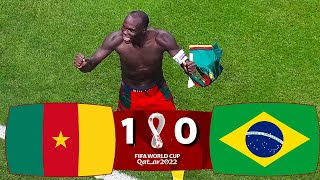 CAMEROON VS BRAZIL VINCENT ABOUBAKAR GIVES VICTORY TO CAMEROON [upl. by Sidnala]