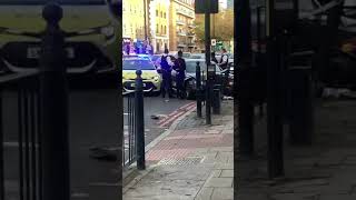 A police Street chase ended in a crashed 2 people arrested on commercial road Limehouse shorts [upl. by Enad]