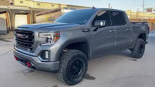 2021 GMC Sierra 1500 AT4 Duramax Leveled on 34s [upl. by Abie]