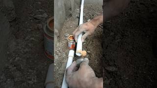 Easy way to install PVC pipe socket Plastic pipe fittings ytshorts homemade plumbinghacks [upl. by Nnayt]