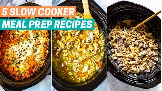 5 HEALTHY SLOW COOKER RECIPES  Easy Crockpot Recipes Perfect for Meal Prep [upl. by Eutnoj]