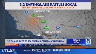 Magnitude 52 earthquake strikes Southern California [upl. by Goodkin]