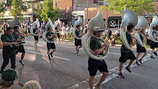 Michigan State Spartan Marching Band Homecoming Parade  MSU SMB [upl. by Cecilio]