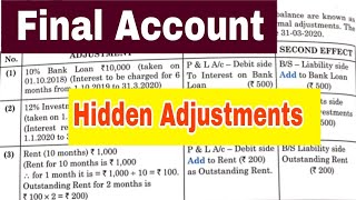 12 BK Final Account Hidden Adjustment  Most Important Adjustment  Atul Sir [upl. by Anelej370]