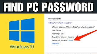 How To Find Pc Password Windows 10 [upl. by Dryden]