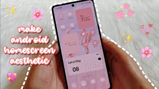 how to make your phone aesthetic ✨️ pastel pink theme 🌸 [upl. by Amaras429]