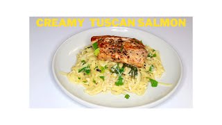 BEST Creamy Tuscan Salmon  Foodforthought Recipe [upl. by Eskill]