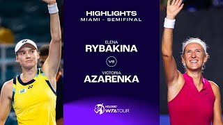 Elena Rybakina vs Victoria Azarenka  2024 Miami Semifinal  WTA Match Highllghts [upl. by Catharine]