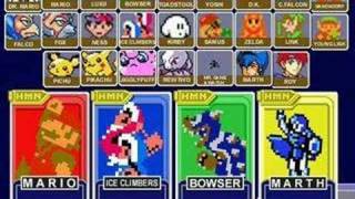 Super Smash Bros Melee  Menu 8 bit remix [upl. by Devinne215]