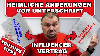 Vertrag Influencer Kooperation  In diese Falle tappt fast jeder [upl. by Ocin728]