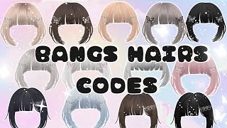 Roblox Bangs hairs Codes For Bloxburg Berry Avenue and Brookhaven  Accessories codes Roblox [upl. by Nolyar]