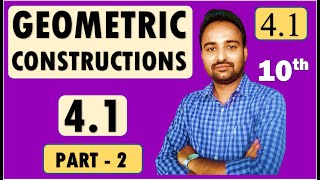 SSC Class 10  Geometry Chapter 4 Geometric Constructions  Practice Set 41  Part 2 [upl. by Asiole161]