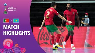 Portugal v Kazakhstan  FIFA Futsal World Cup 2021  Match Highlights [upl. by Ecineg48]