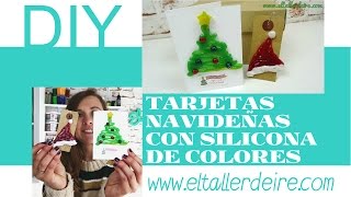 Tarjetas y etiquetas navideñas decoradas con silicona de colores [upl. by Chase]