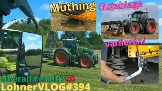 LohnerVLOG394 Müthing MUPRO Vario Gutablage ändern I Fendt 728 Vario im Gras I Raps Katastrophe [upl. by Serle]