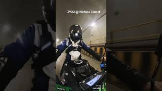 z900 akrapovic fullsystem exhaust in tunnel ytshorts [upl. by Thelma133]