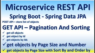 Microservice REST API Spring Boot  Spring Data JPA GET API – Pagination And Sorting  get by Page [upl. by Holms905]