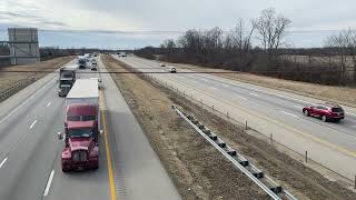 The Peoples Convoy in Ohio Old Mill Rd overpass Clark County 51 MM on I70 Part 2 of 2 [upl. by Ainorev]