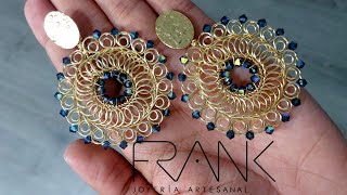 MAXI ARETES EN ALAMBRISMOFILIGRANA [upl. by Ennyletak714]