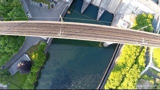 Obere Limmatbrücke Wettingen aus der Luft [upl. by Amber]