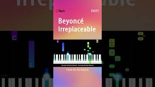 Beyoncé  Irreplaceable  EASY Piano CHORDS TUTORIAL by Piano Fun Play YouTubeShorts shorts [upl. by Ymirej]